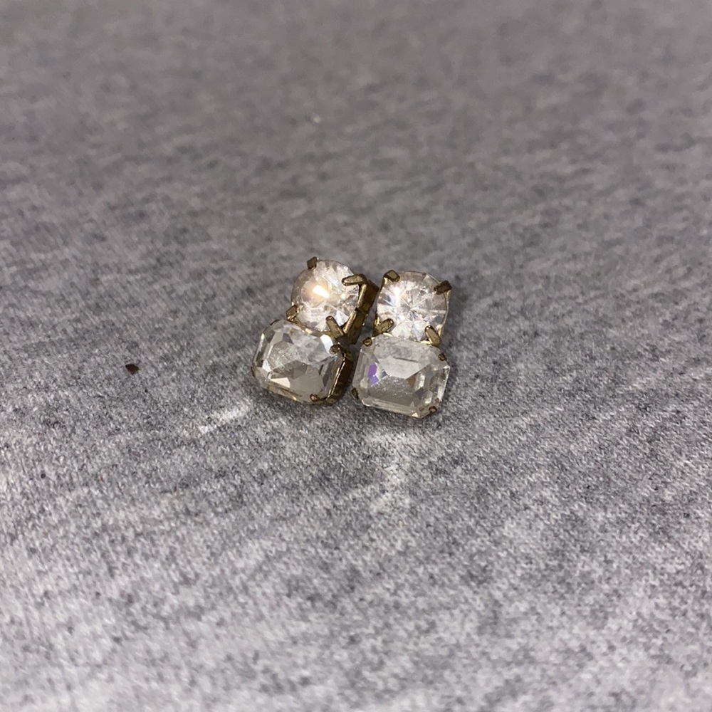 Stacked gem earrings